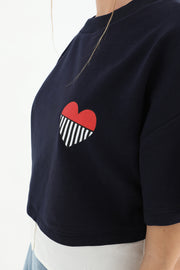 Soul Kadın Poplin Garnili Baskılı T-Shirt