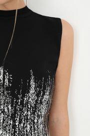Soul Kadın Varak Baskılı Kolsuz Crop Top