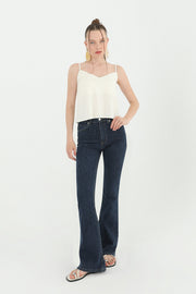 Soul Kadın Çizgili Bol Denim Pantolon