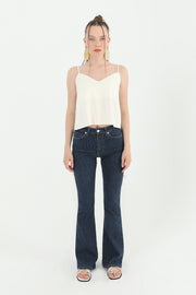 Soul Kadın Çizgili Bol Denim Pantolon