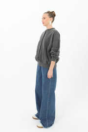 Soul Kadın Dikiş Detaylı Eskitme Sweatshirt