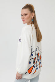 Soul Kadın Balık Nakışlı Sweatshirt