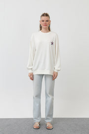 Soul Kadın Balık Nakışlı Sweatshirt