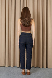 Puane Kadın Dikiş Detaylı Denim Pantolon