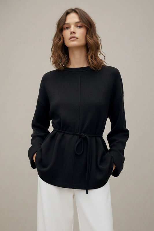 Loreen Kadın Kuşaklı Minimal Örme Tunik