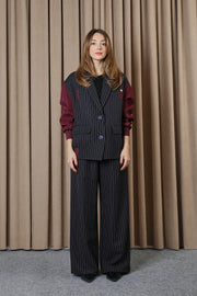 Soul Kadın Çizgili Oversize Ceket