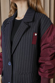 Soul Kadın Çizgili Oversize Ceket