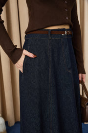 Soul Kadın Kemerli Denim Etek