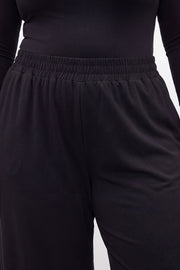 PUANE PLUS Büyük Beden Beli Lastikli Bol Paça Pantolon