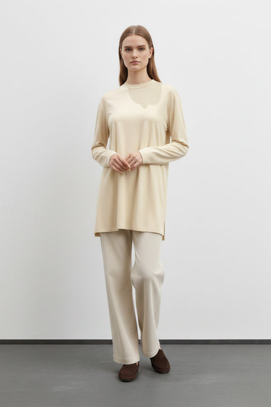 Puane Kadın Basic Uzun Kollu Salaş Tunik